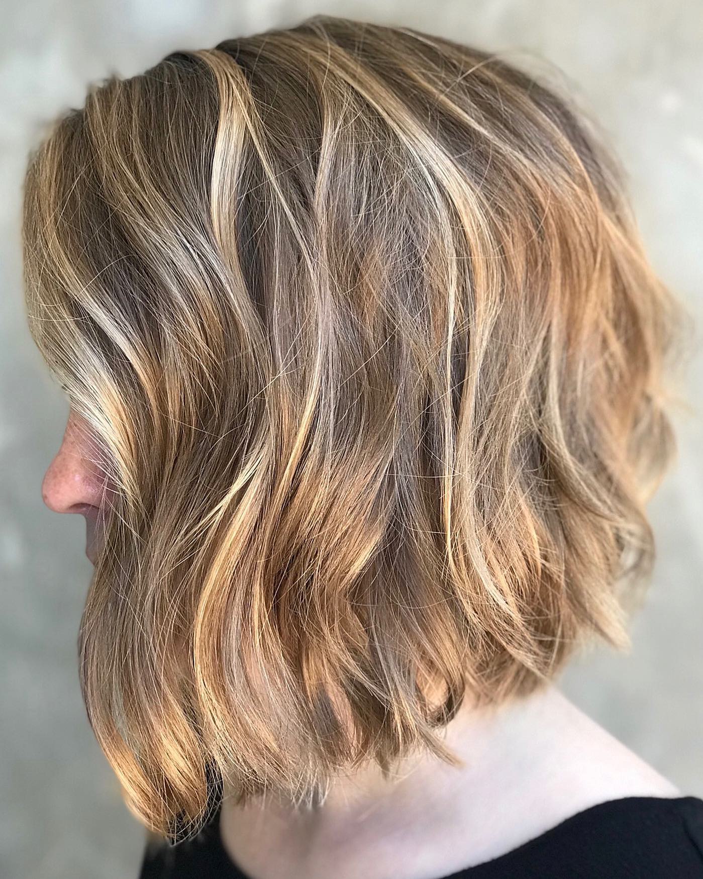 Textured Choppy Bob with Subtle Highlights