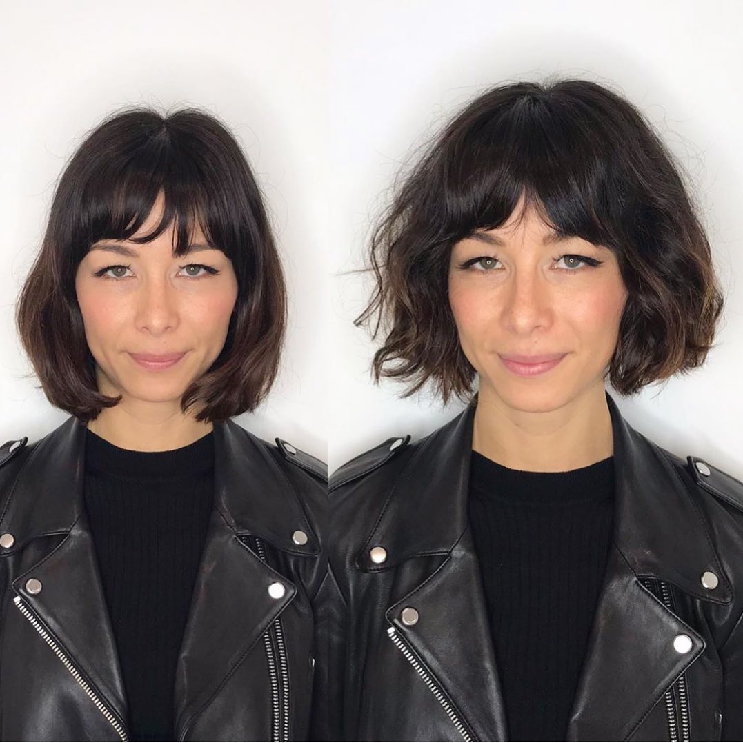Textured Bob with Playful Bangs