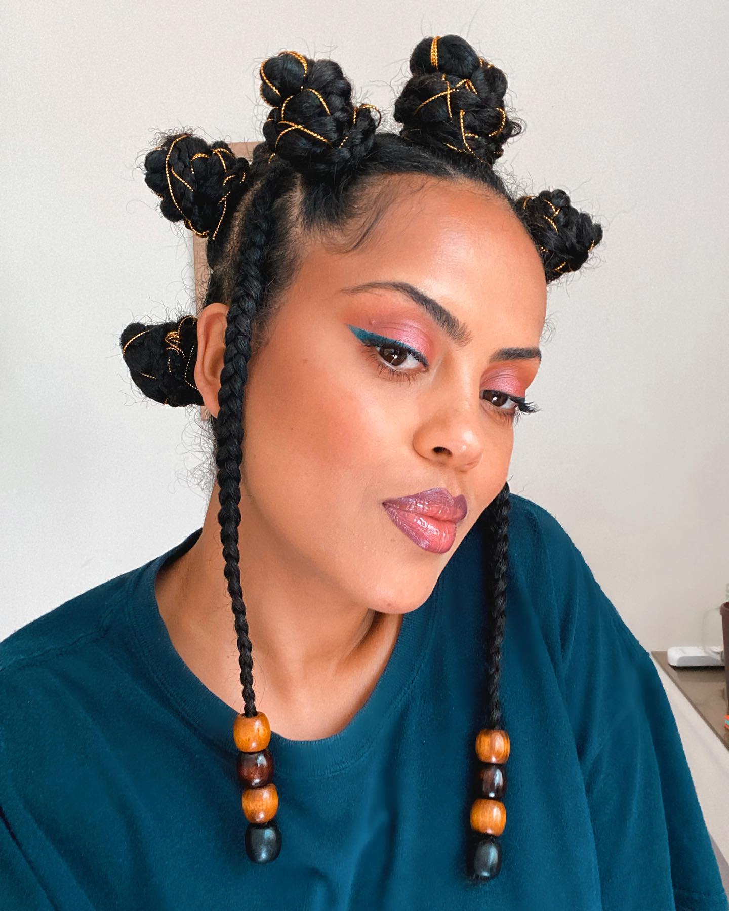 Playful Bantu Knots with Braided Extensions