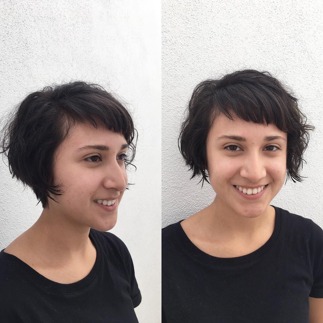 Textured Bob with Playful Bangs