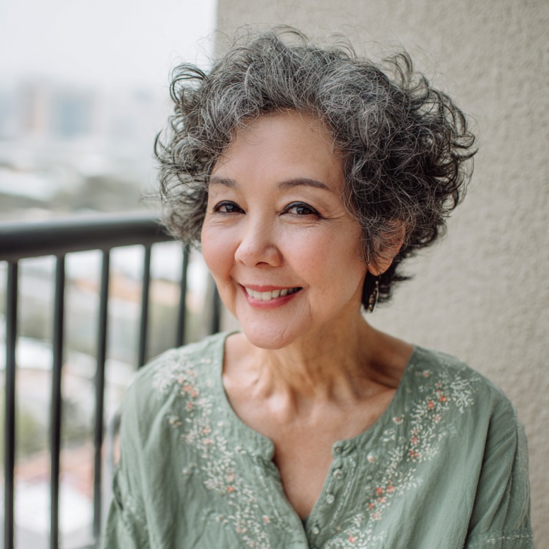 Charming Curly Pixie with Lively Volume