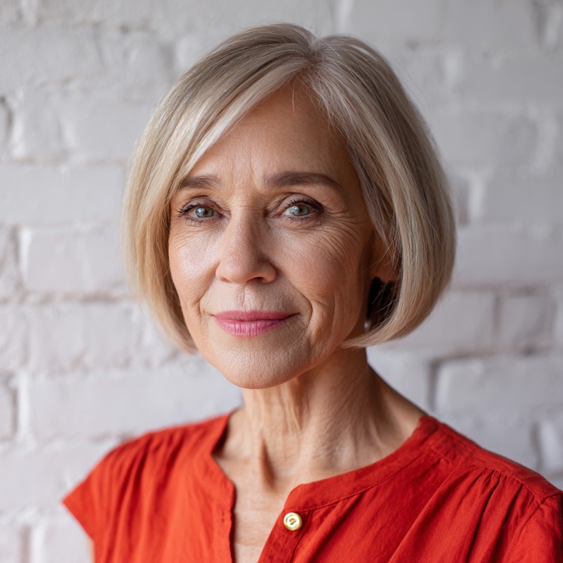Elegant Sandy Blonde Bob with Soft Waves