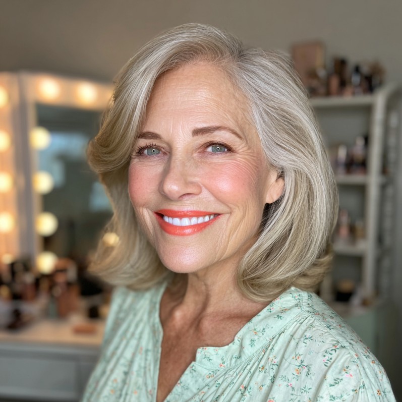 Soft Sandy Blonde Shoulder-Length Waves