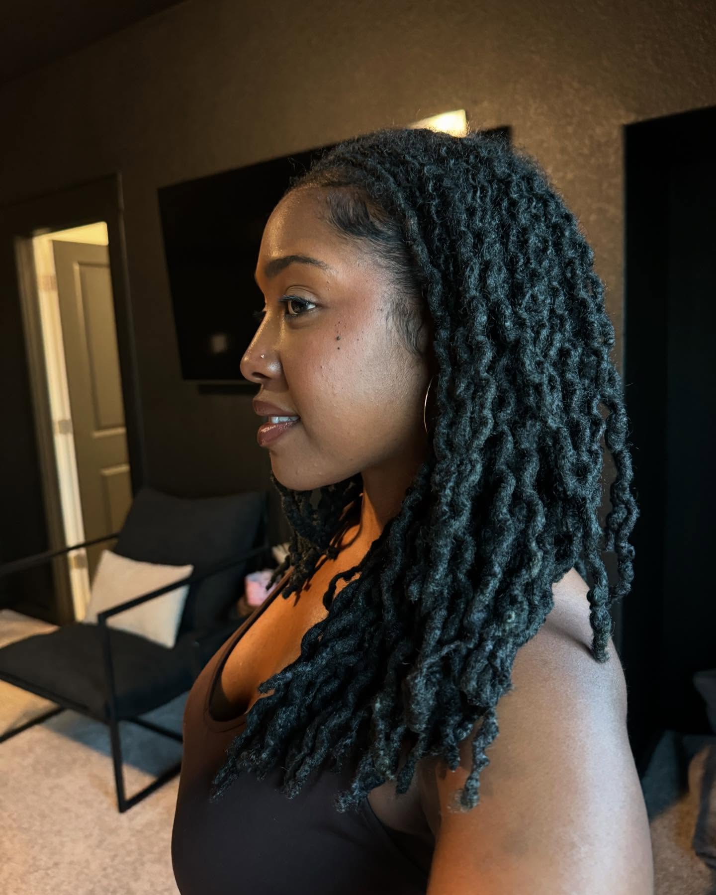 Stylish Long Coily Locs with Defined Texture