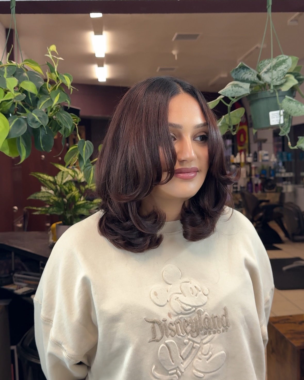 Chic Layered Long Bob with Soft Curls