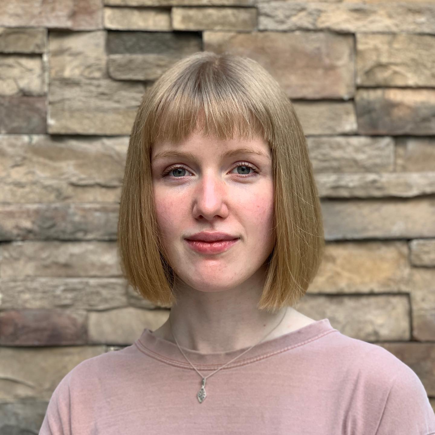 Chic Straight Bob with Soft Blunt Bangs