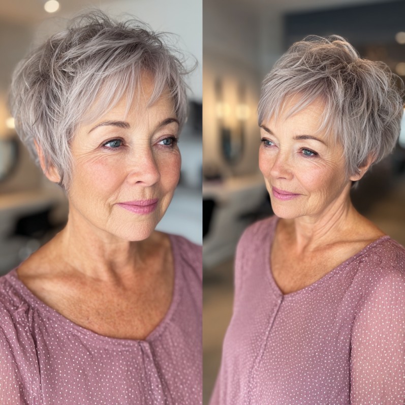 Chic Textured Pixie with Soft Front Layers