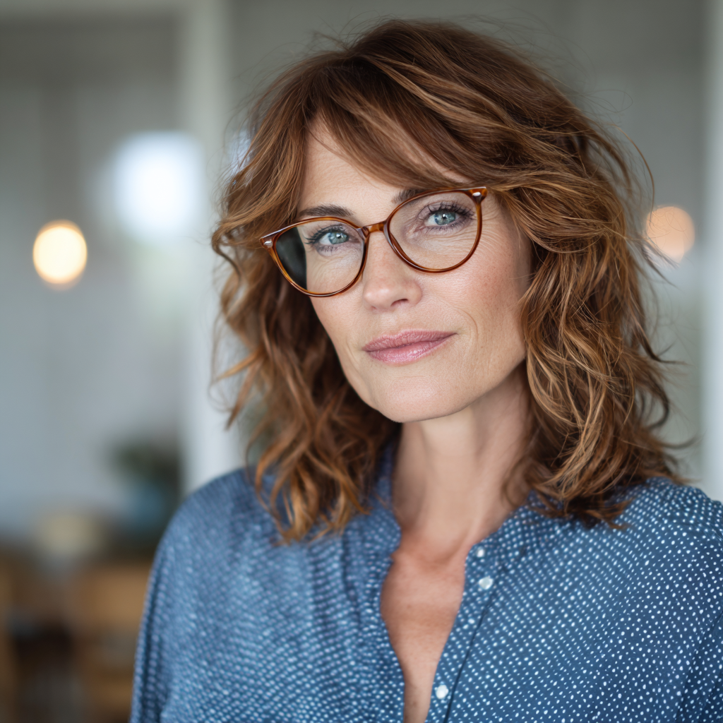 Effortlessly Textured Shoulder-Length Waves