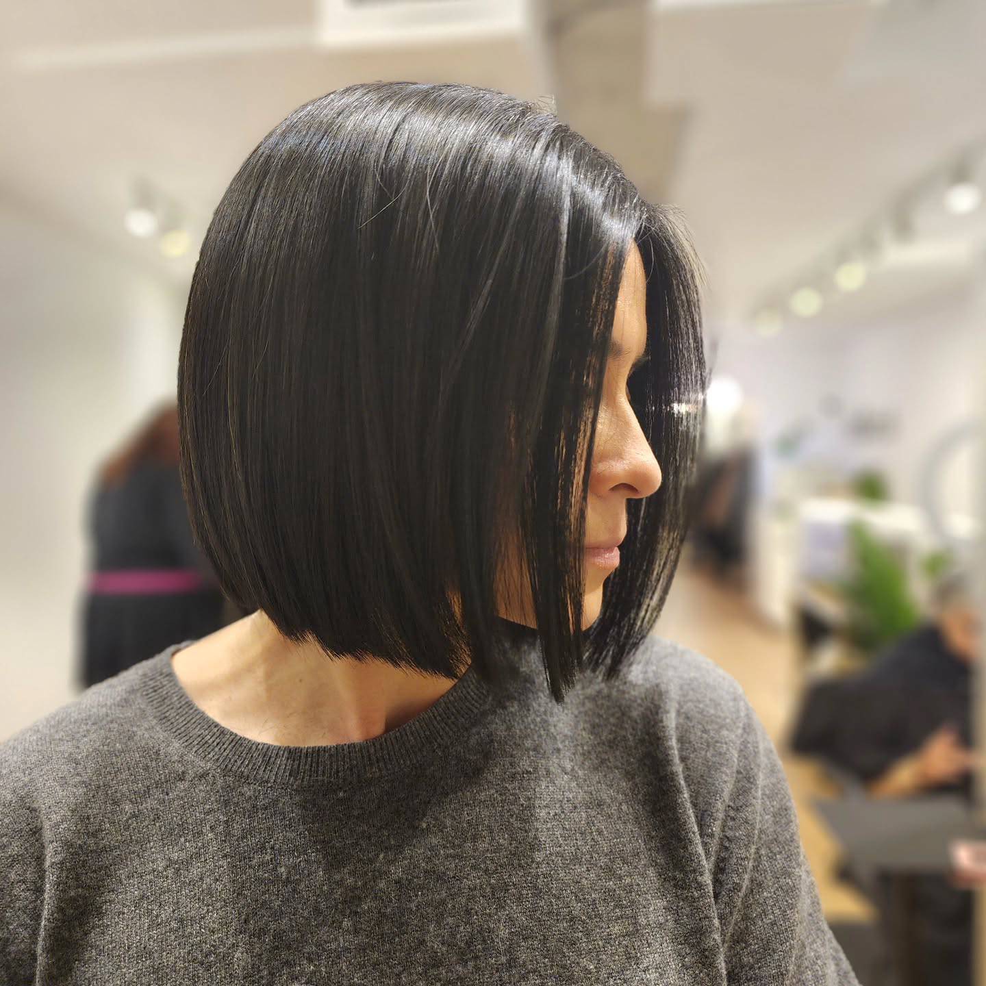 Modern Blunt Bob with Sharp Edges