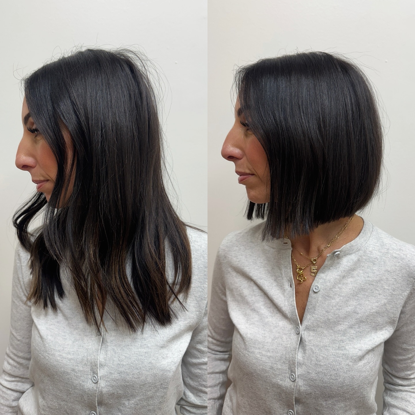 Sleek Blunt Bob with Subtle Textured Ends