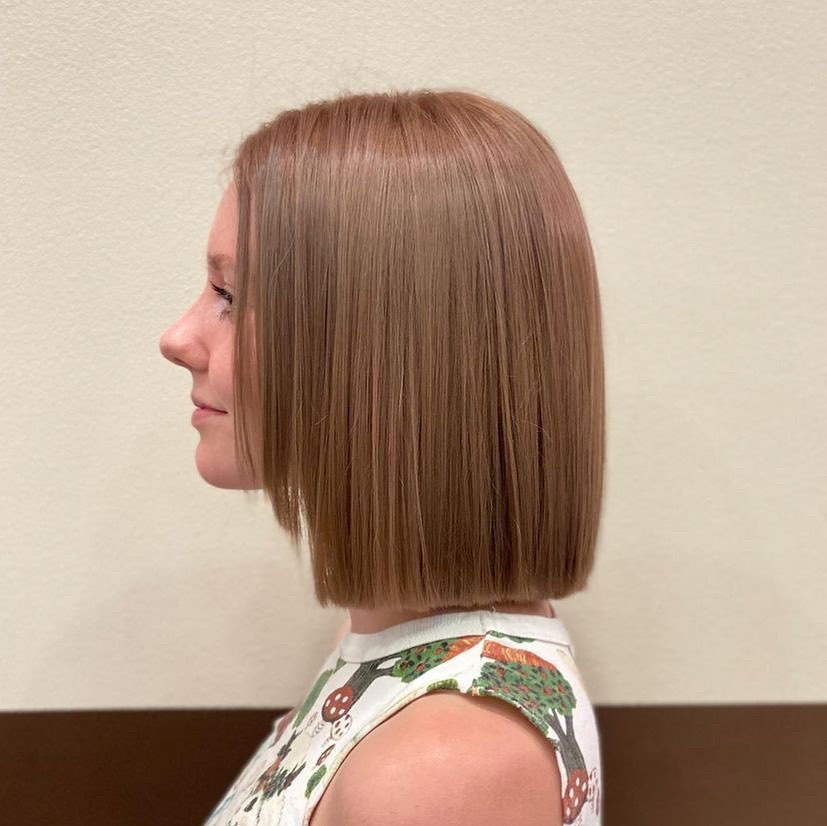 Sleek Straight Bob with Subtle Warm Undertones