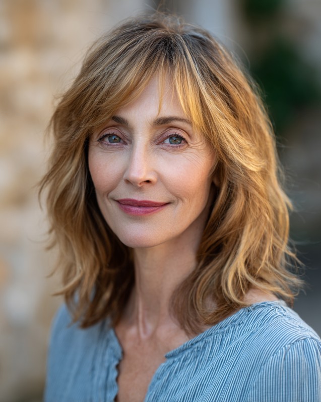 Soft Feathered Bangs with Textured Layers
