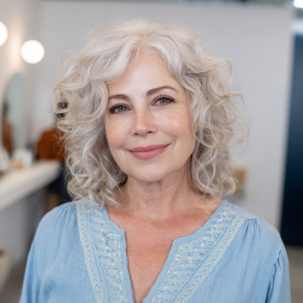 Soft Textured Curly Cut with Gentle Layers