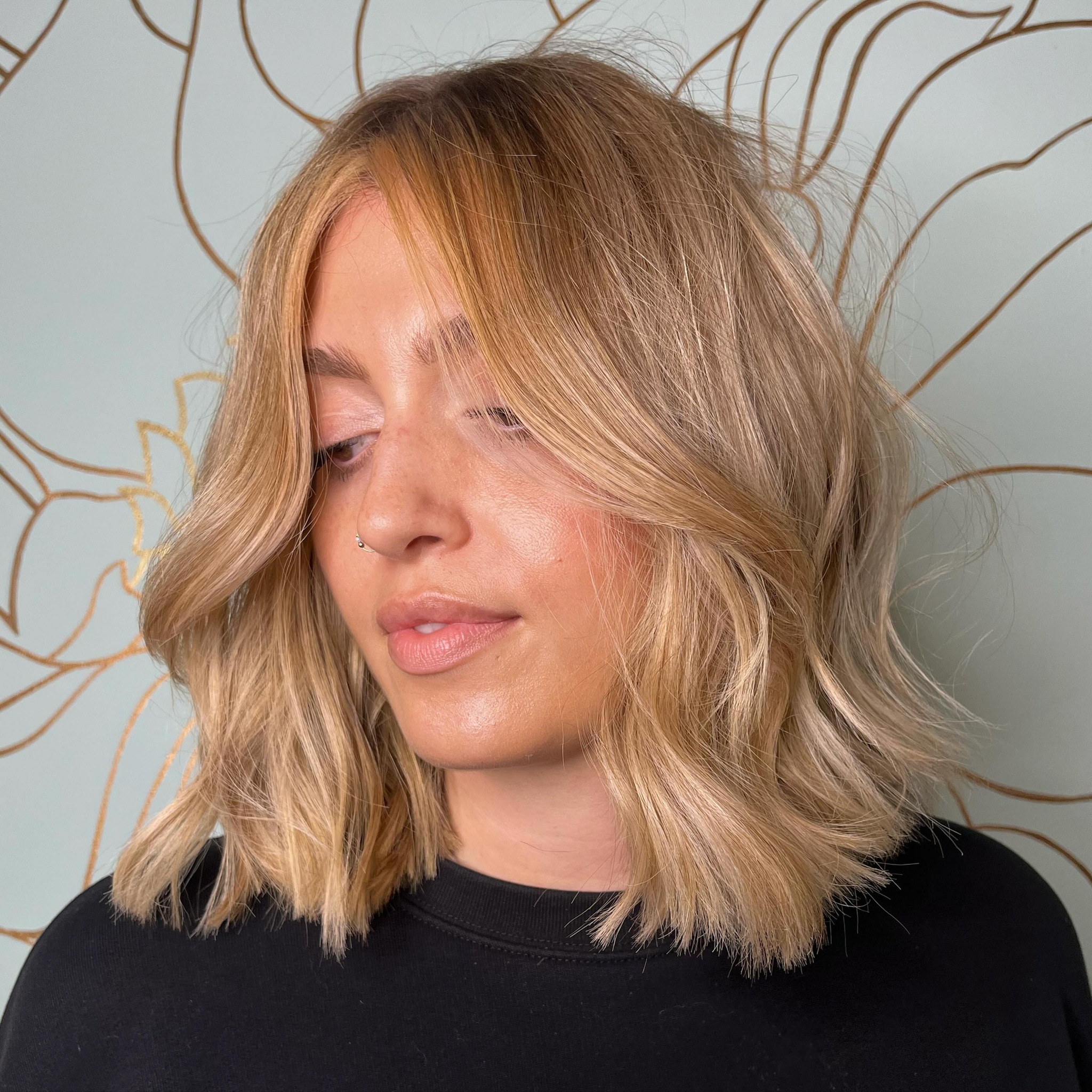 Textured Long Bob with Soft Face-Framing Layers