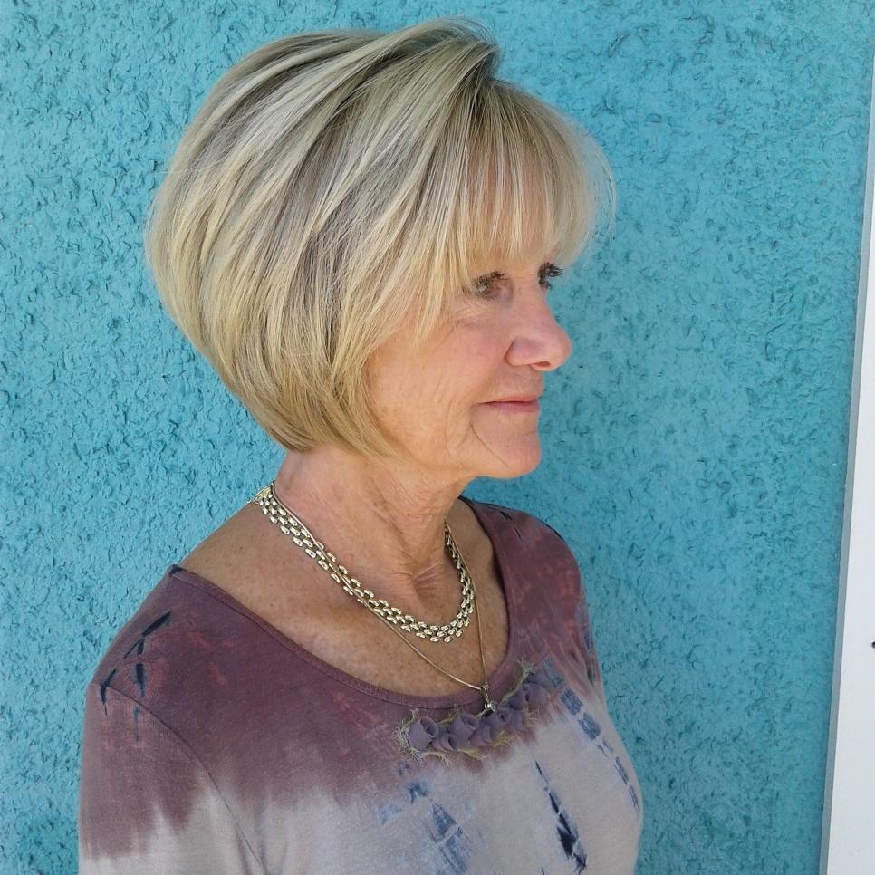 Chic Textured Bob with Soft Bangs