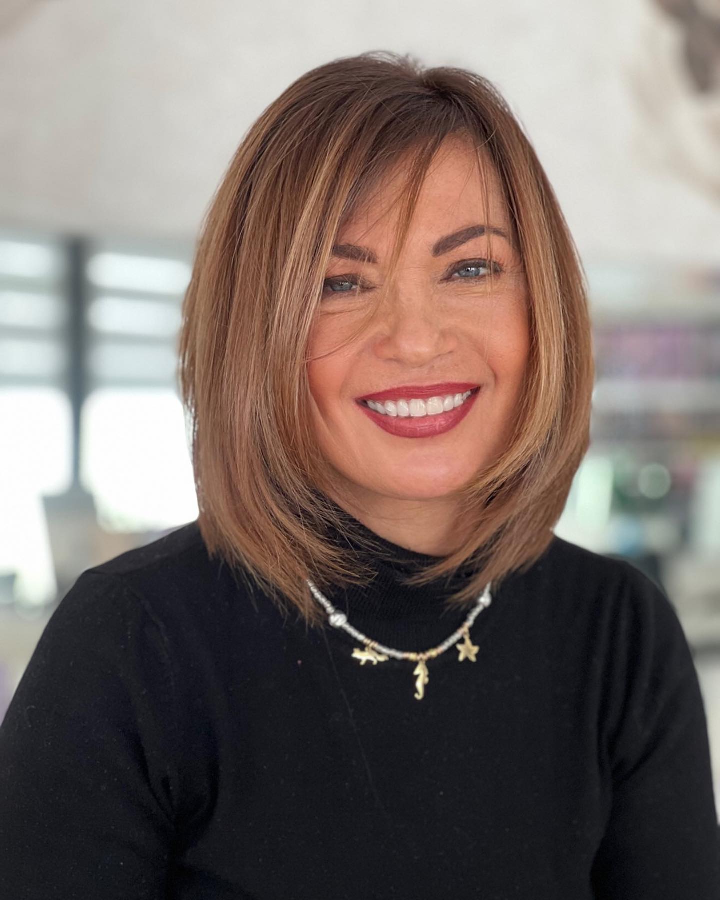 chic long bob with soft layers