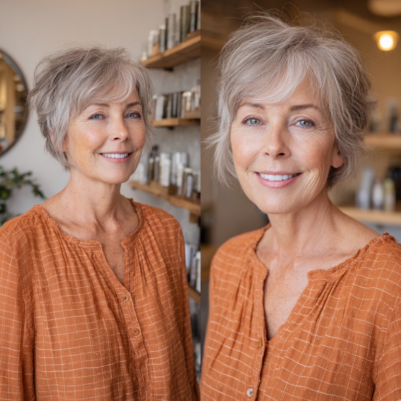 Elegant Softly Textured Pixie Cut with Subtle Layers