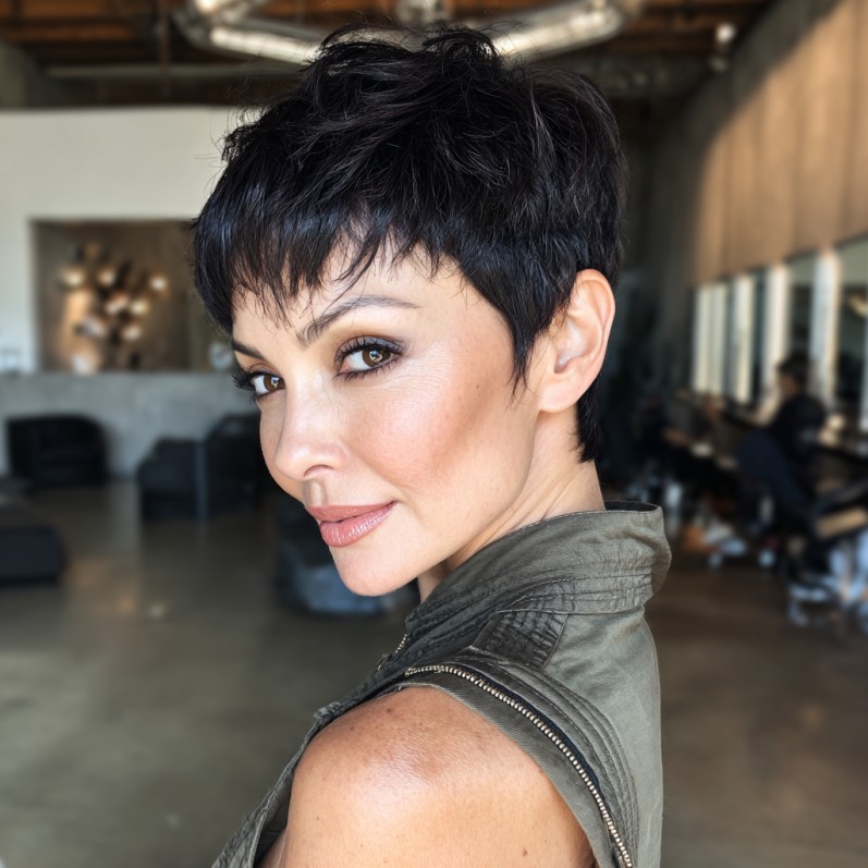 Textured Short Pixie Cut with Playful Layers