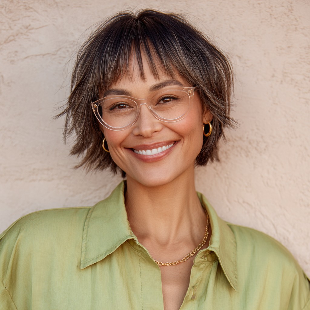26049 chic textured bob with wispy bangs