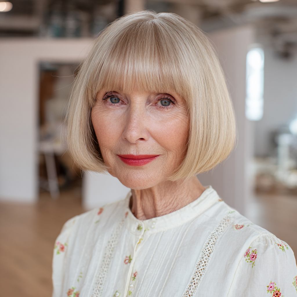 Chic Blunt Bob with Subtle Textured Ends