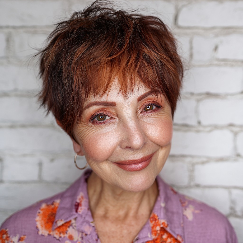 Chic Short Pixie Cut with Fluffy Wispy Bangs