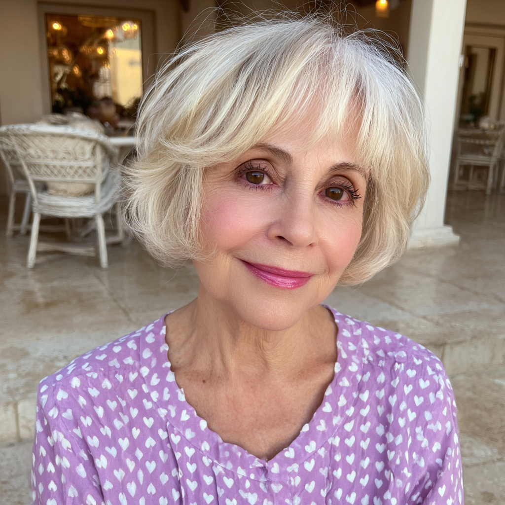 Chic Textured Bob with Flattering Bangs