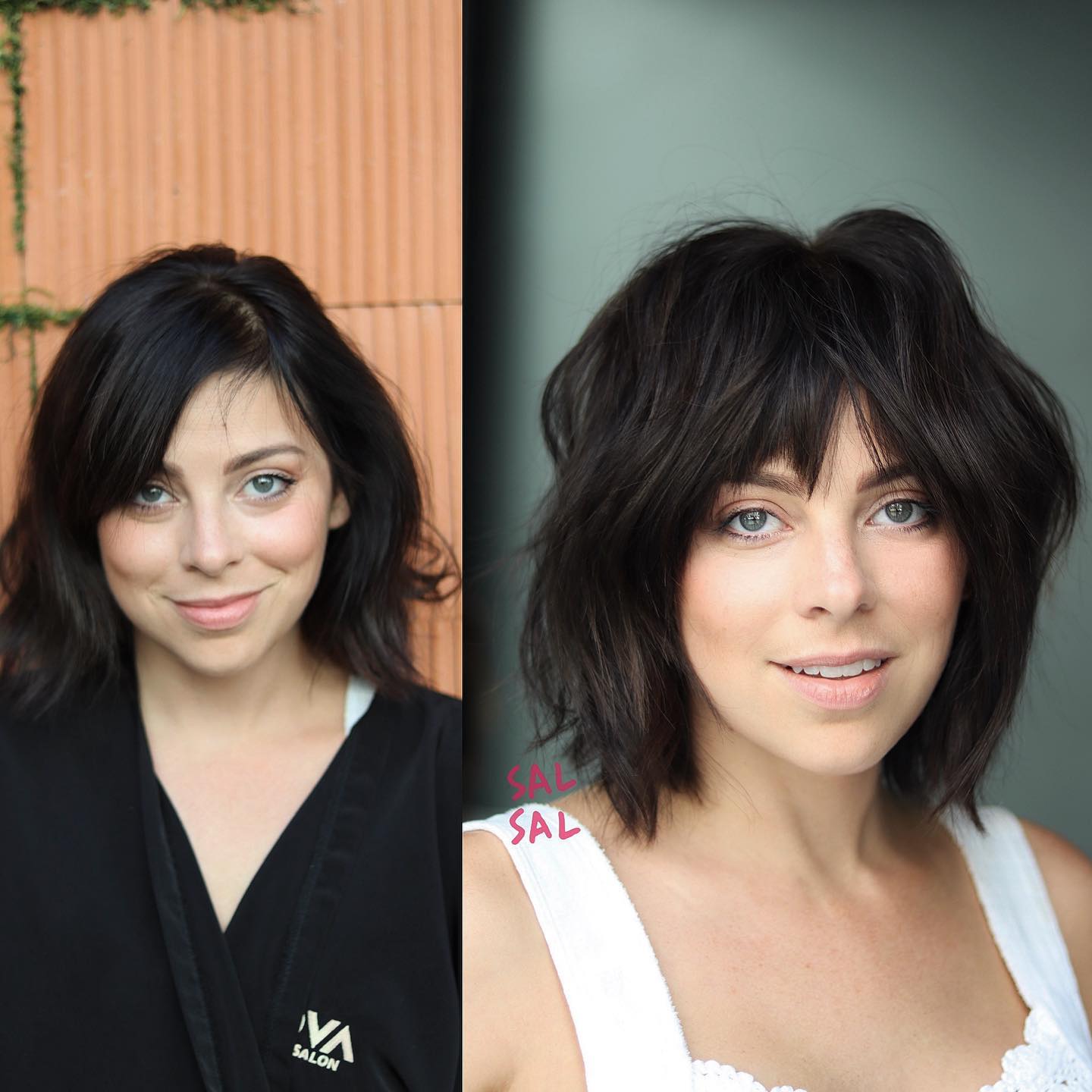 Chic Textured Wavy Bob with Fringe Layers