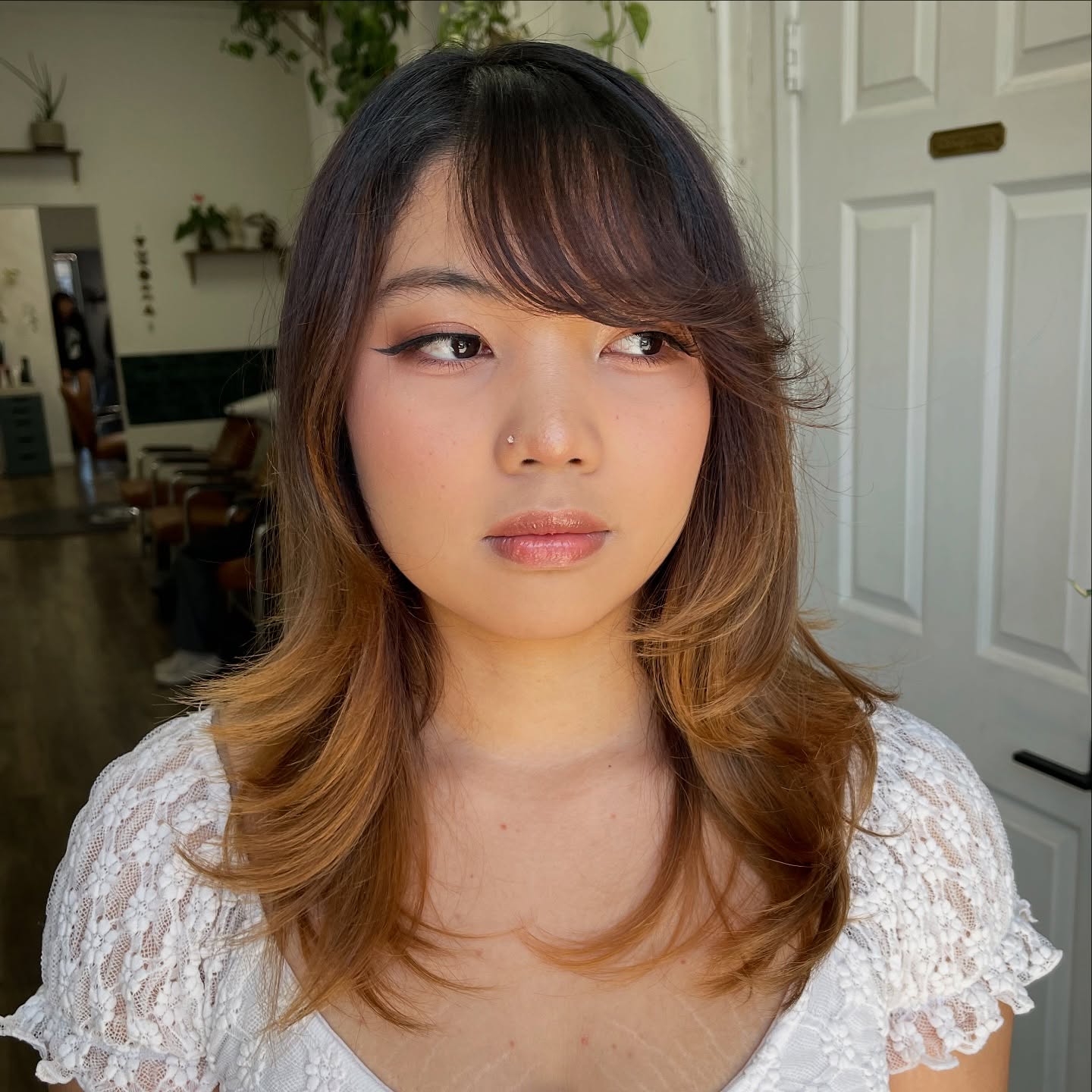 Modern Textured Cut with Soft Side Bangs