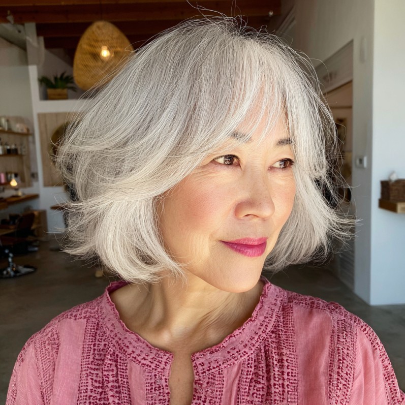 Softly Feathered Bob with Subtle Layers