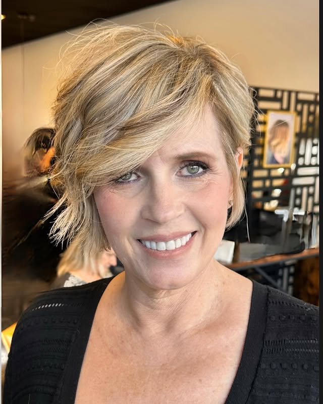 Textured Bob with Flattering Side Bangs