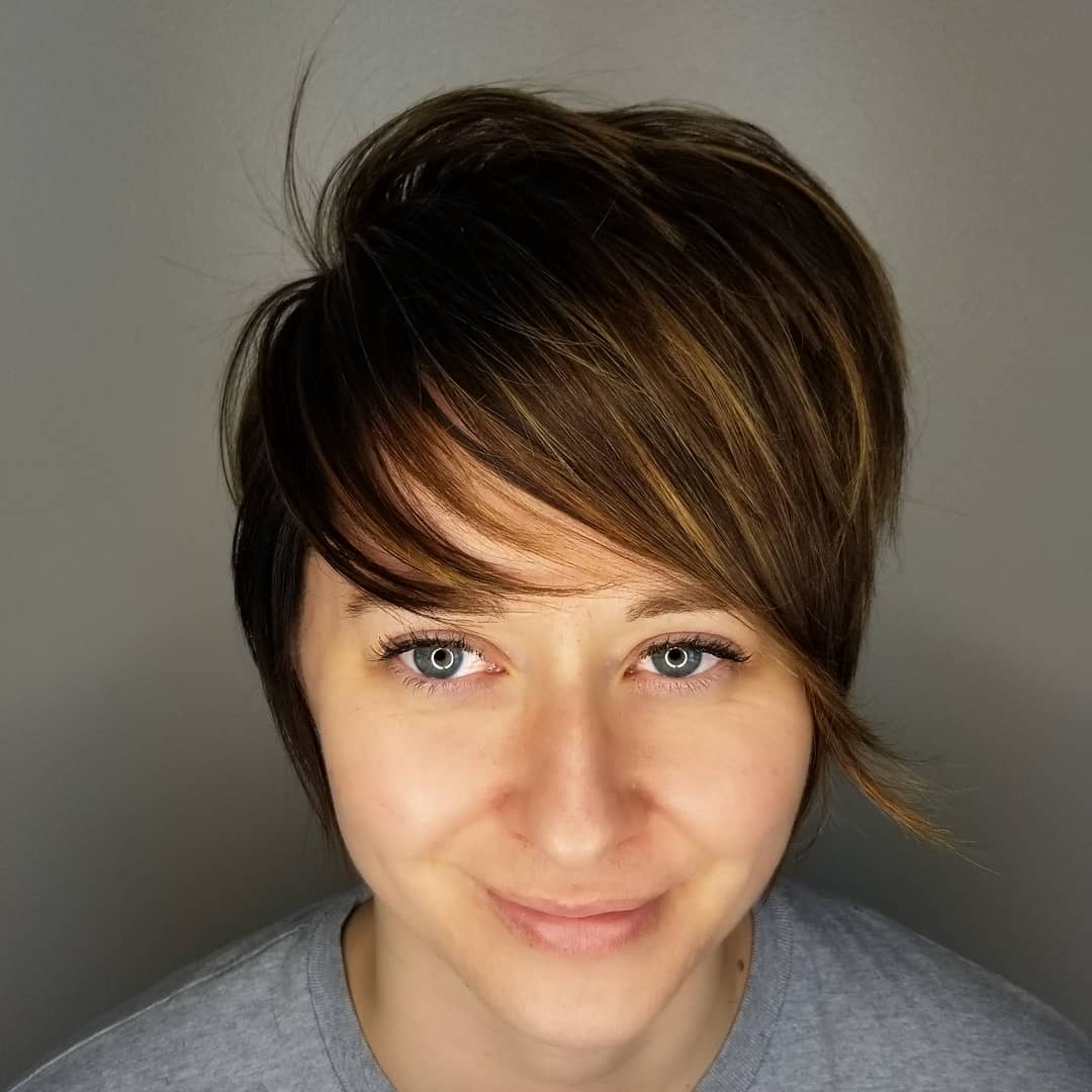 Textured Short Cut with Bold Side Bangs