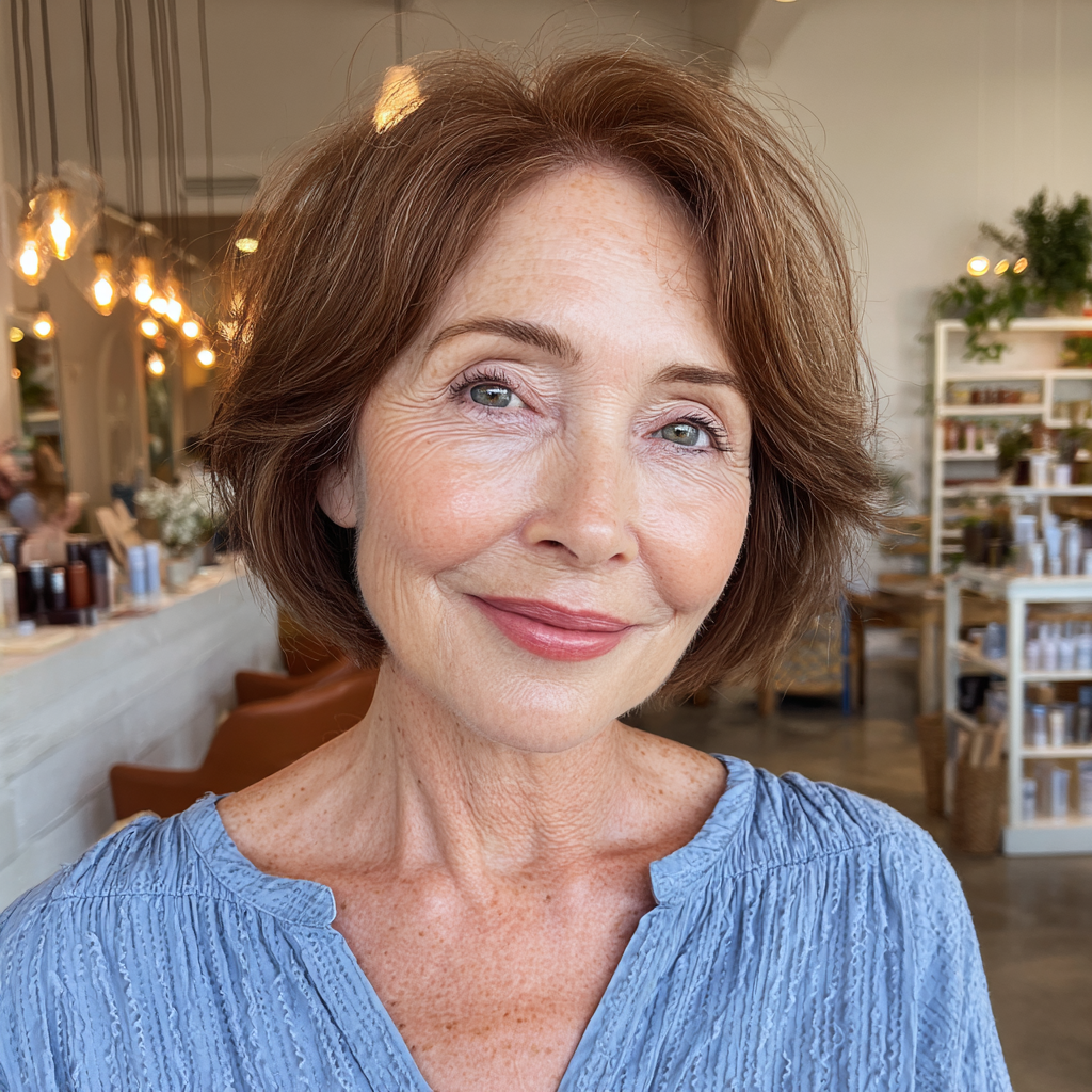 Warm Chestnut Bob with Soft Volume