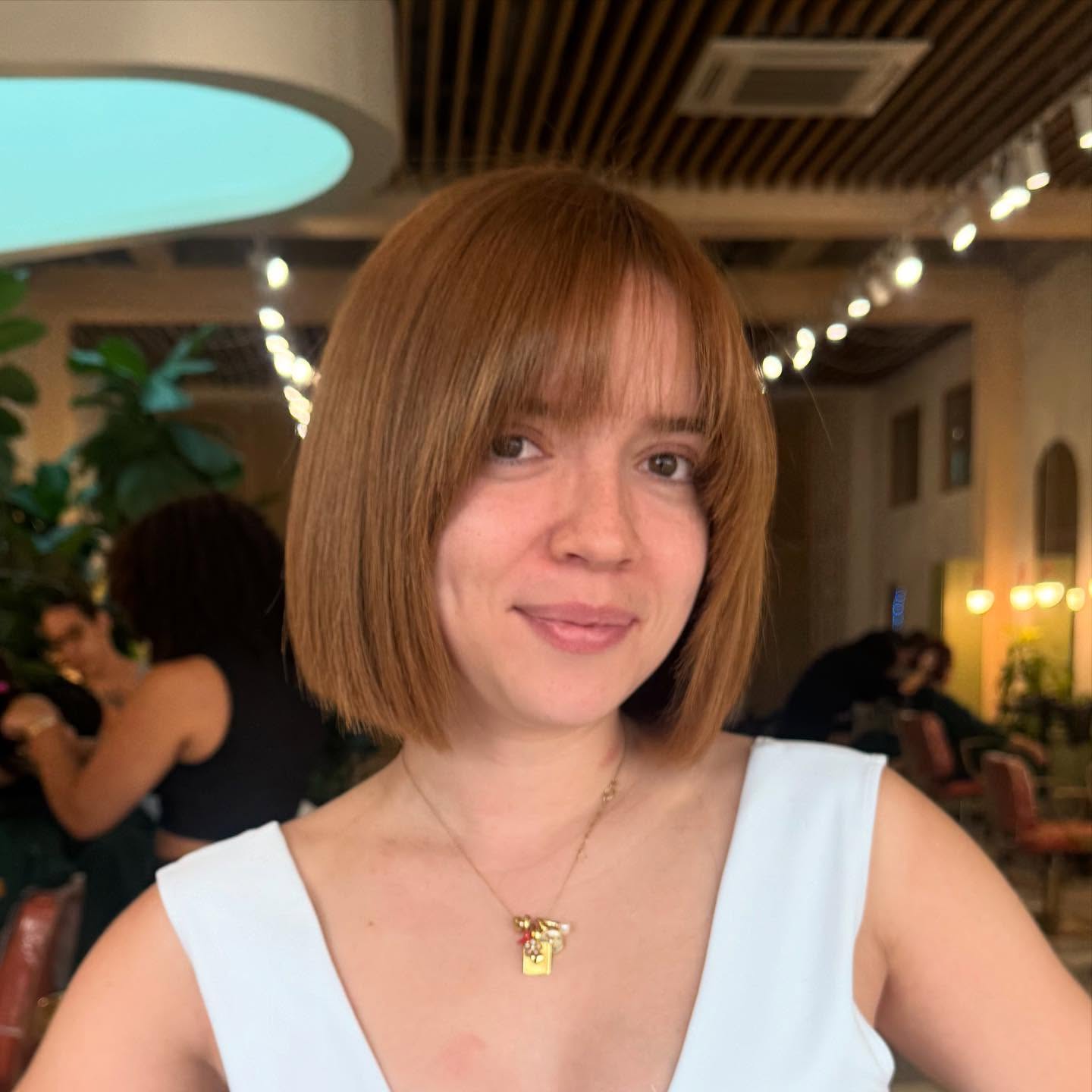 Chic Straight Bob with Soft Fringe