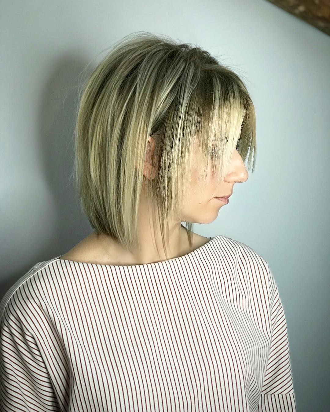 Textured Blonde Bob with Defined Layers