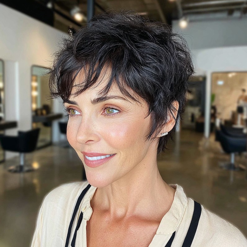 Textured Short Pixie Cut with Soft Volume