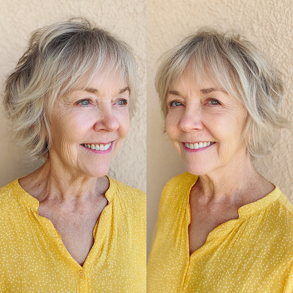 Chic Layered Textured Pixie with Soft Waves