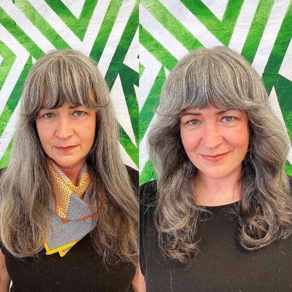 chic long shag with soft bangs