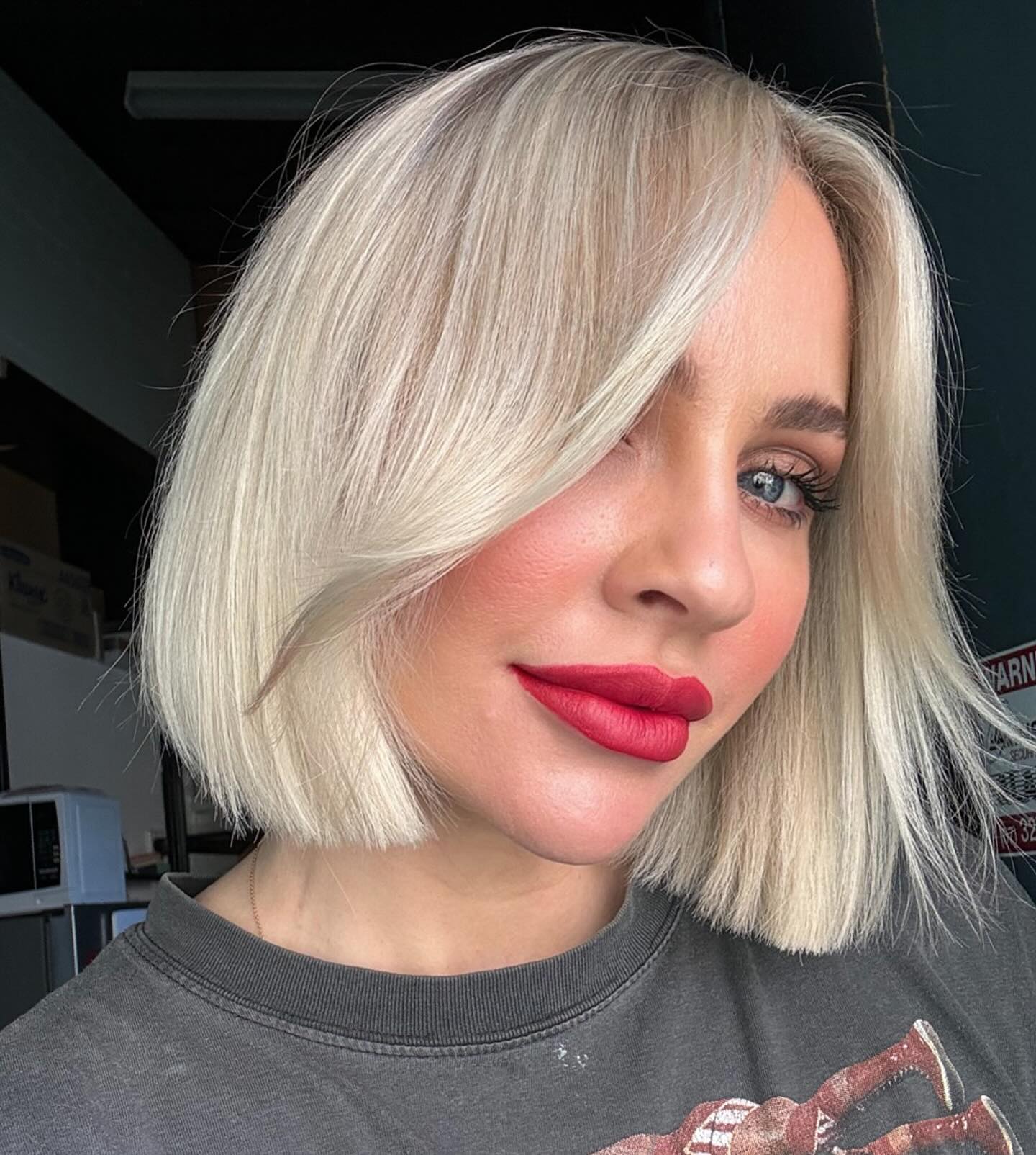 Chic Soft Blunt Bob with Subtle Face-Framing Layers