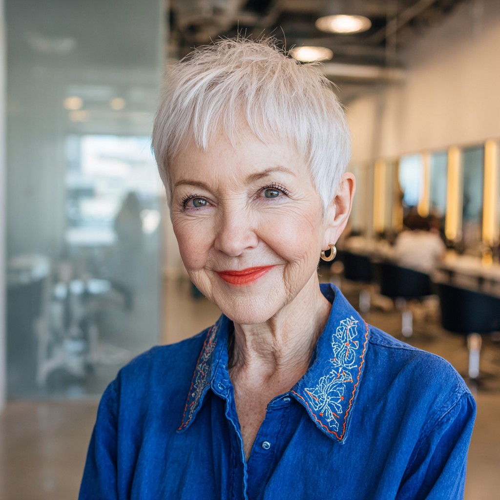 Effortlessly Chic Short Pixie Cut with Soft Texture