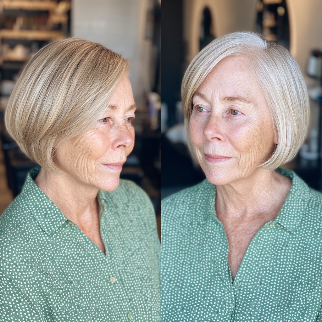 Elegant Blunt Bob with Subtle Layers