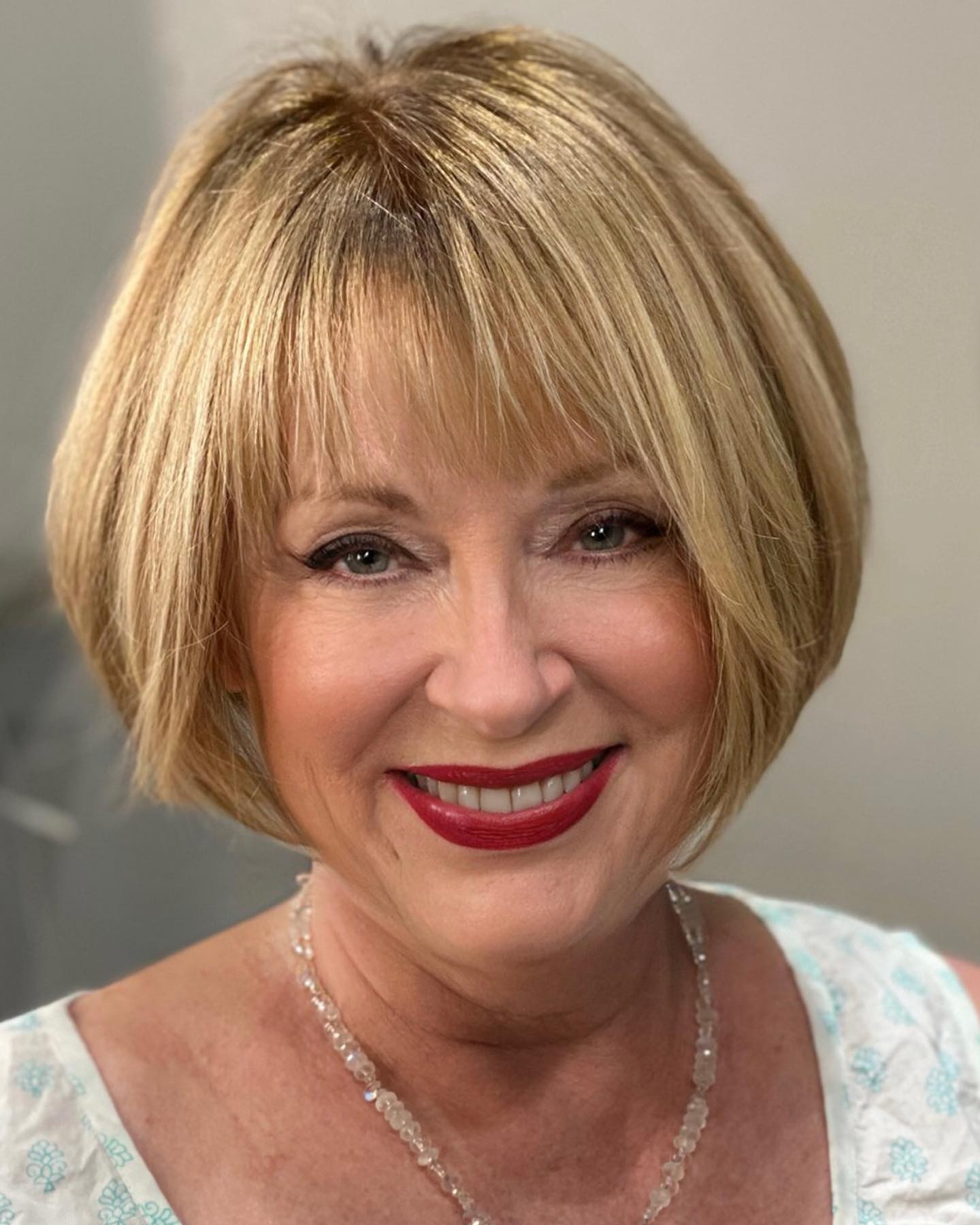 Modern Blunt Bob with Soft Bangs