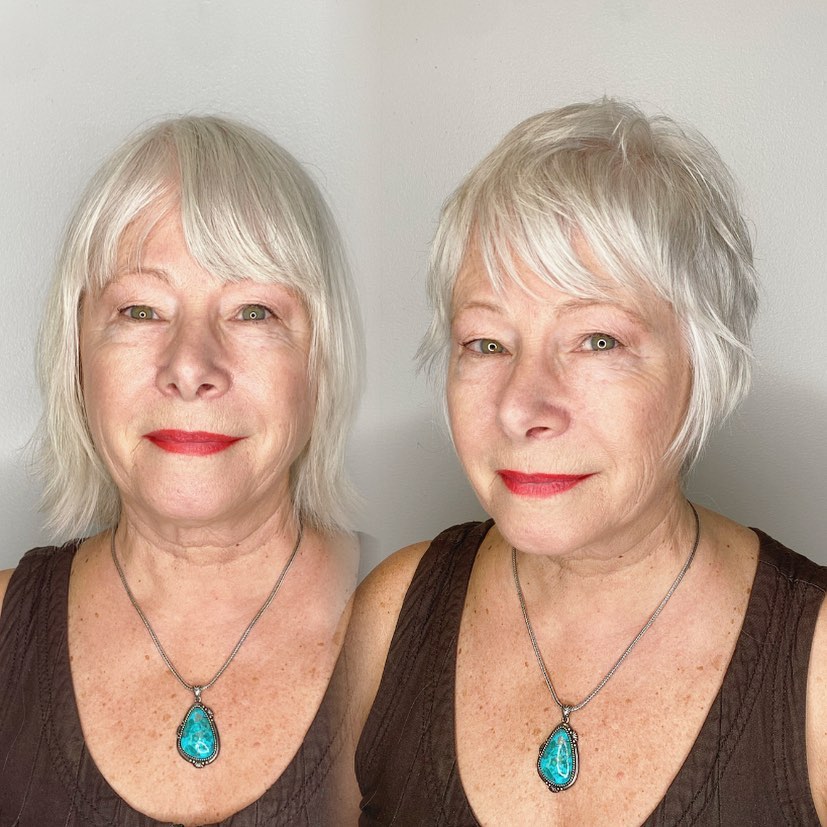 Modern Layered Pixie Cut with Soft Waves