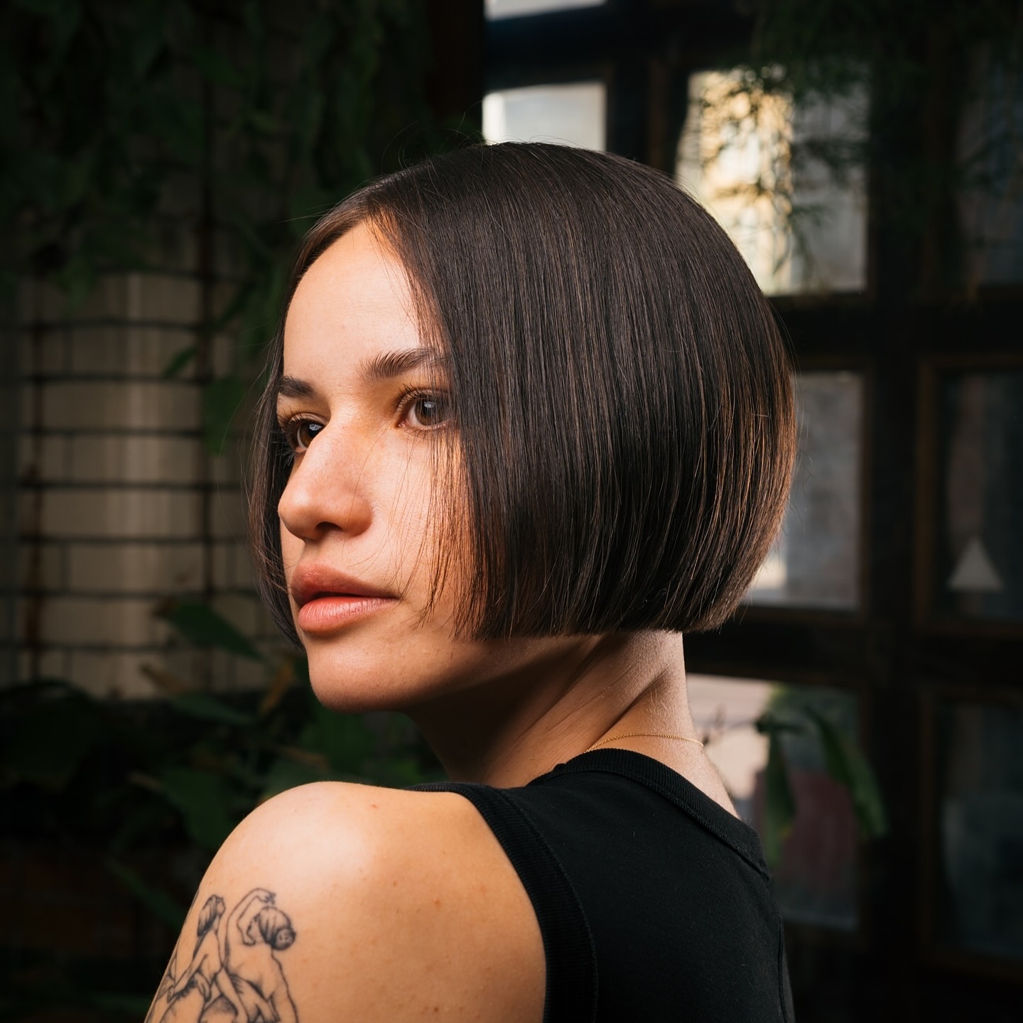 Sleek Modern Rounded Bob with Subtle Texture