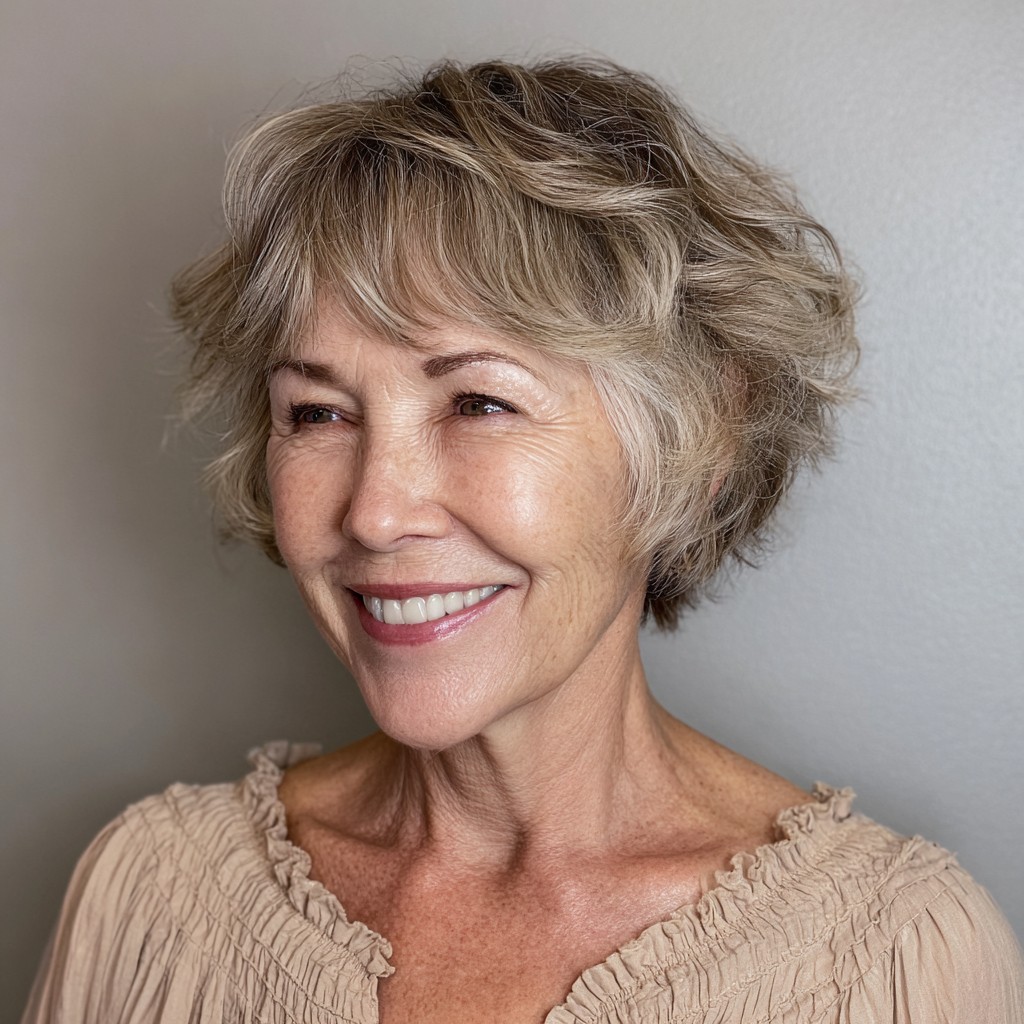 Softly Textured Silver Pixie with Gentle Waves