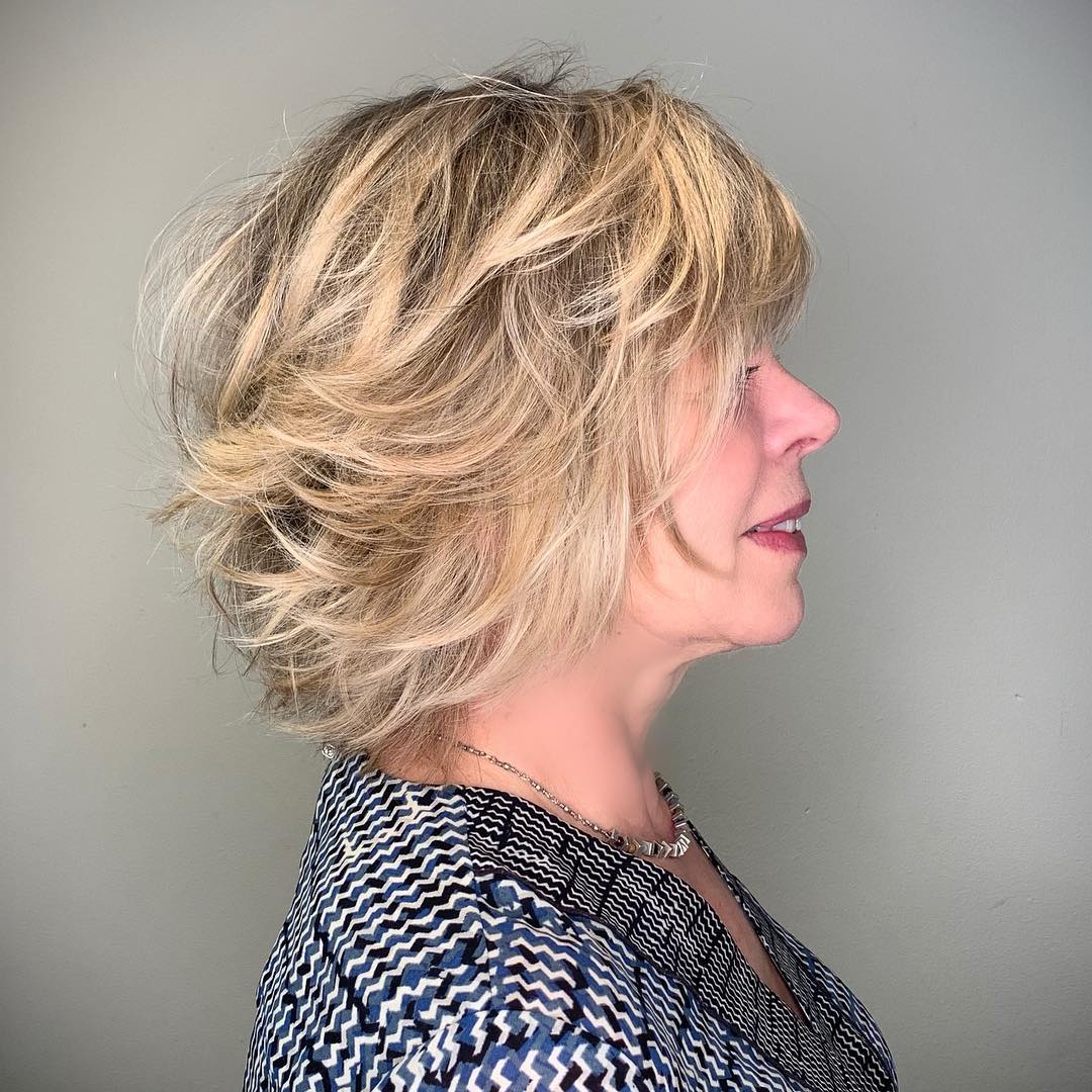 Textured Short Layered Cut with Soft Volume