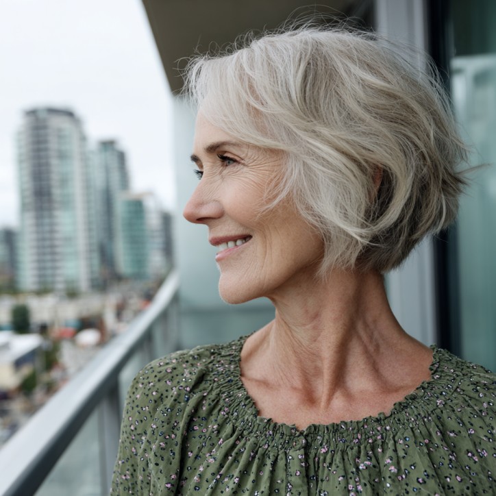 Textured Silver Bob with Soft Layers