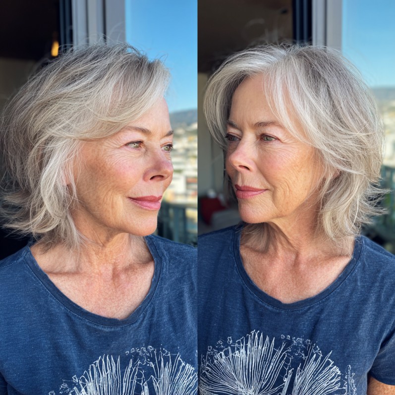 Chic Layered Textured Bob with Soft Waves
