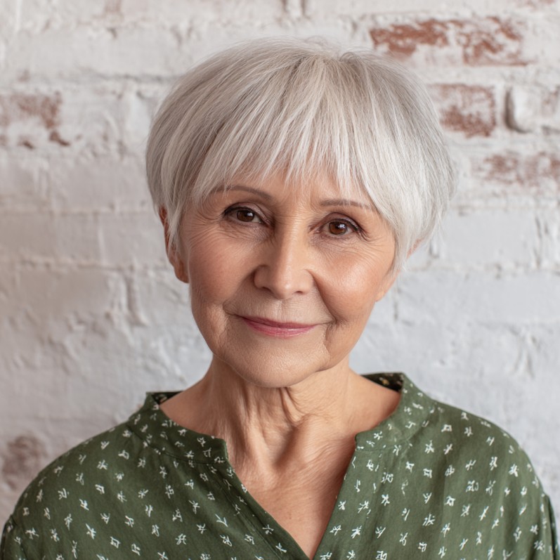 Chic Silvery Textured Pixie Cut