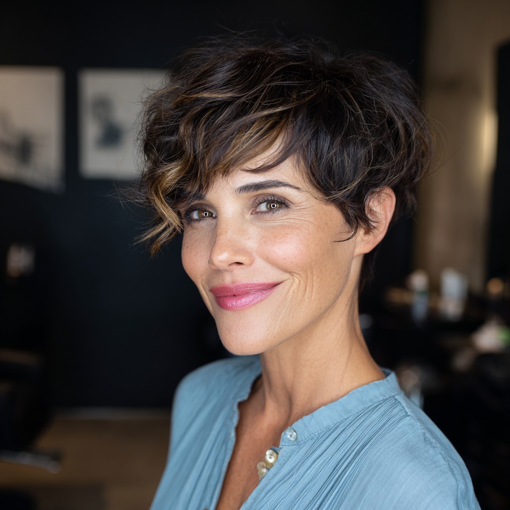 Chic Textured Short Cut with Subtle Waves