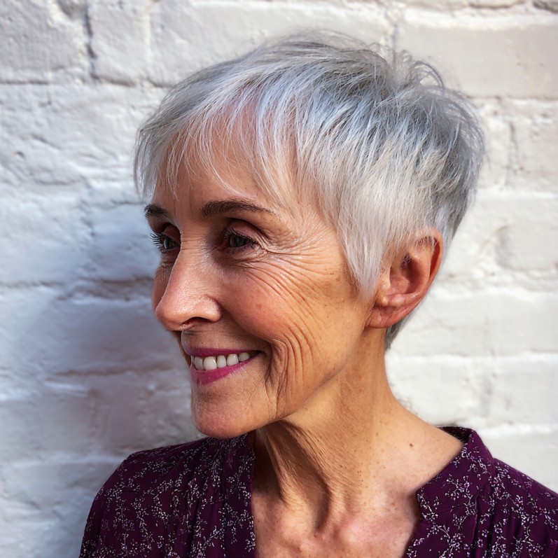 Chic Textured Short Pixie Cut with Soft Edges